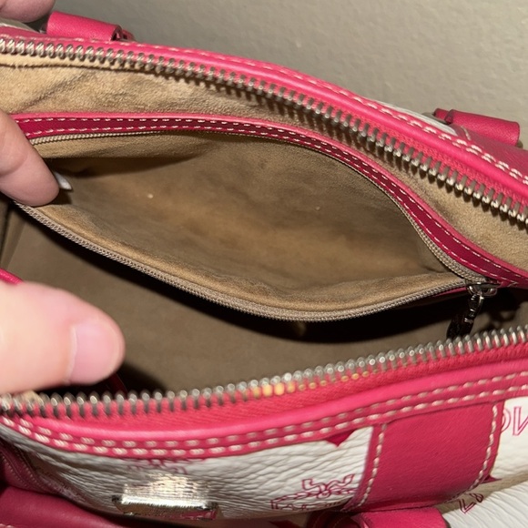 MCM Authentic mini pink white bag Boston - Picture 3 of 16